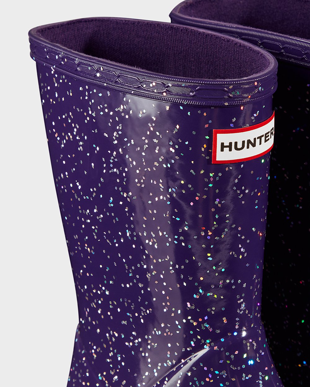 Regenlaarzen Kinderen - Hunter Original First Giant Glitter - Blauw Paars - 35AJCLTQK